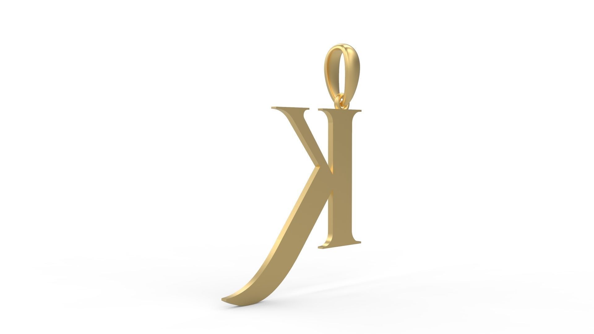 Initial Letters Pendant Cinzel Decorative K 3D print model_3