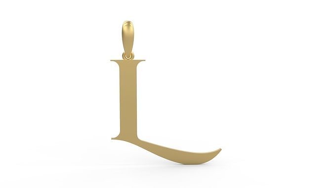 Initial Letters Pendant Cinzel Decorative L 3D print model