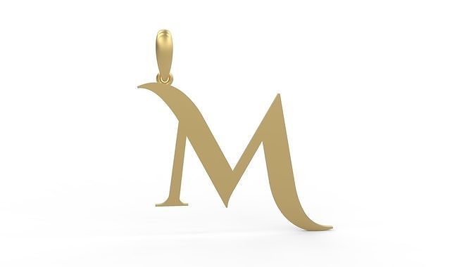 Initial Letters Pendant Cinzel Decorative M 3D print model