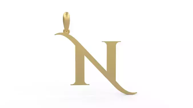 Initial Letters Pendant Cinzel Decorative N