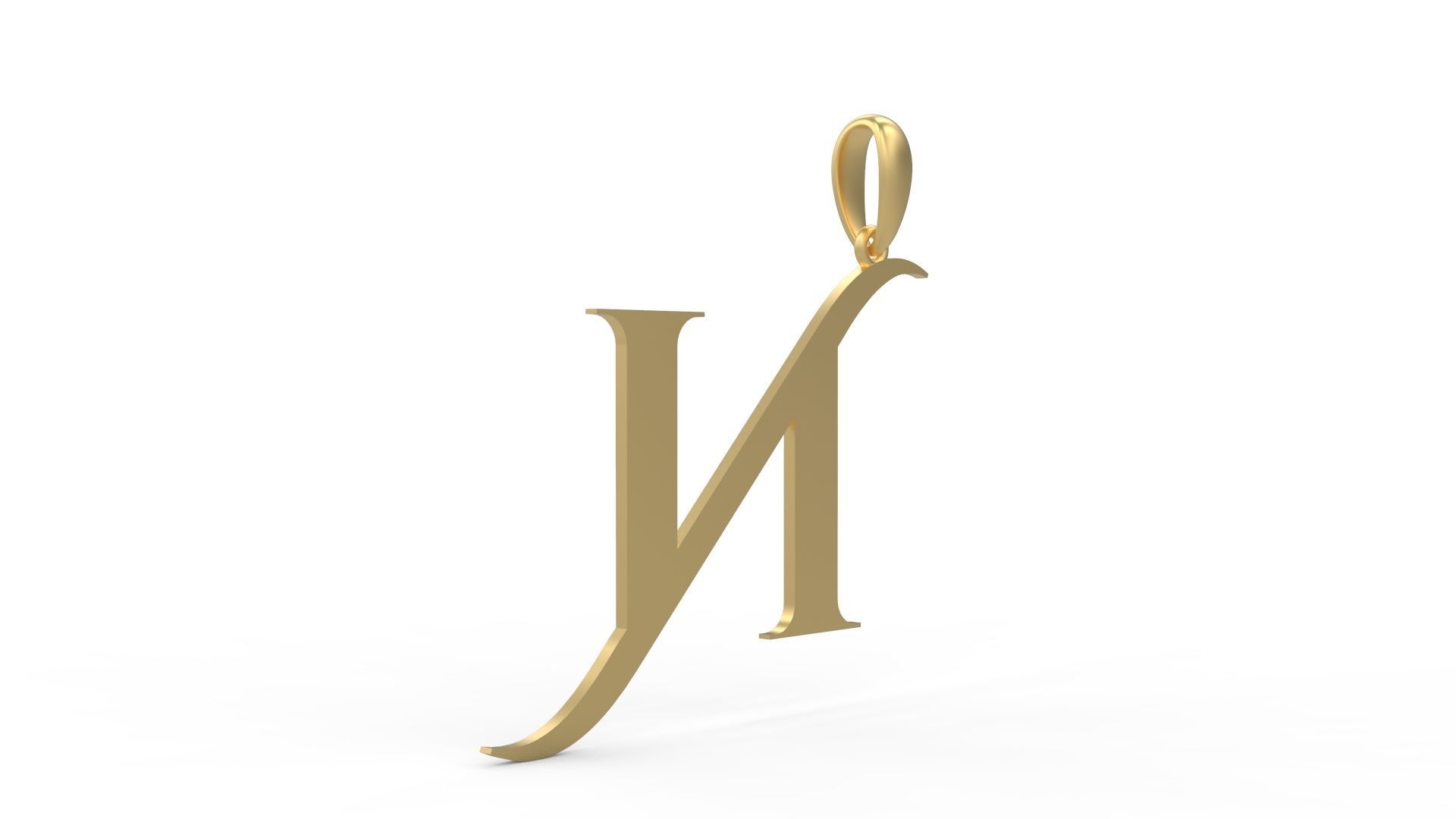 Initial Letters Pendant Cinzel Decorative N 3D print model_3