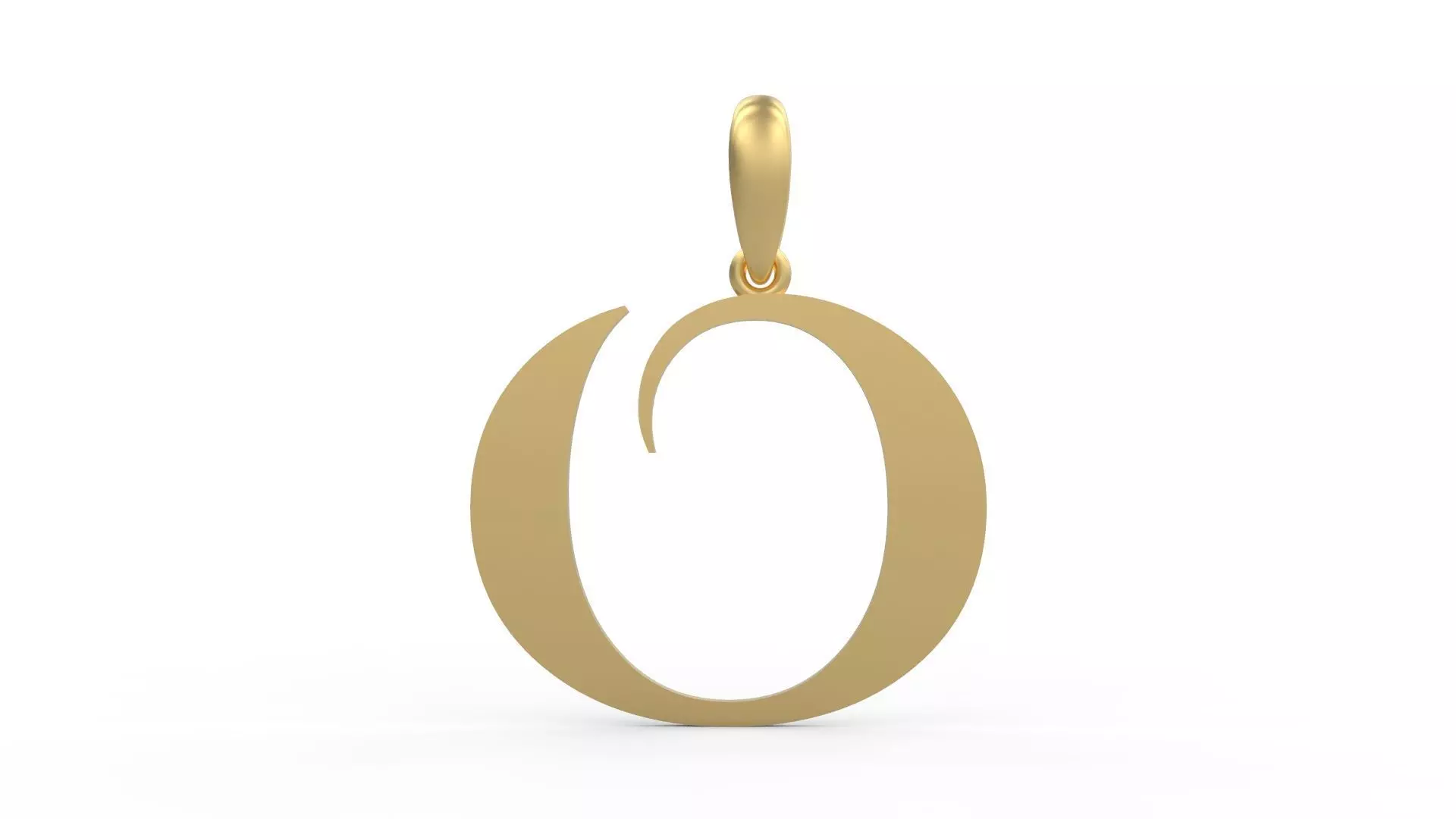 Initial Letters Pendant Cinzel Decorative O 3D print model_0