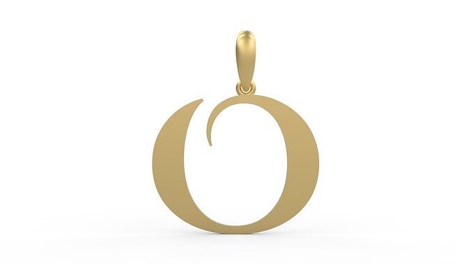 Initial Letters Pendant Cinzel Decorative O 3D print model