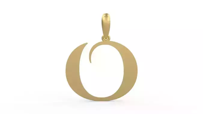 Initial Letters Pendant Cinzel Decorative O