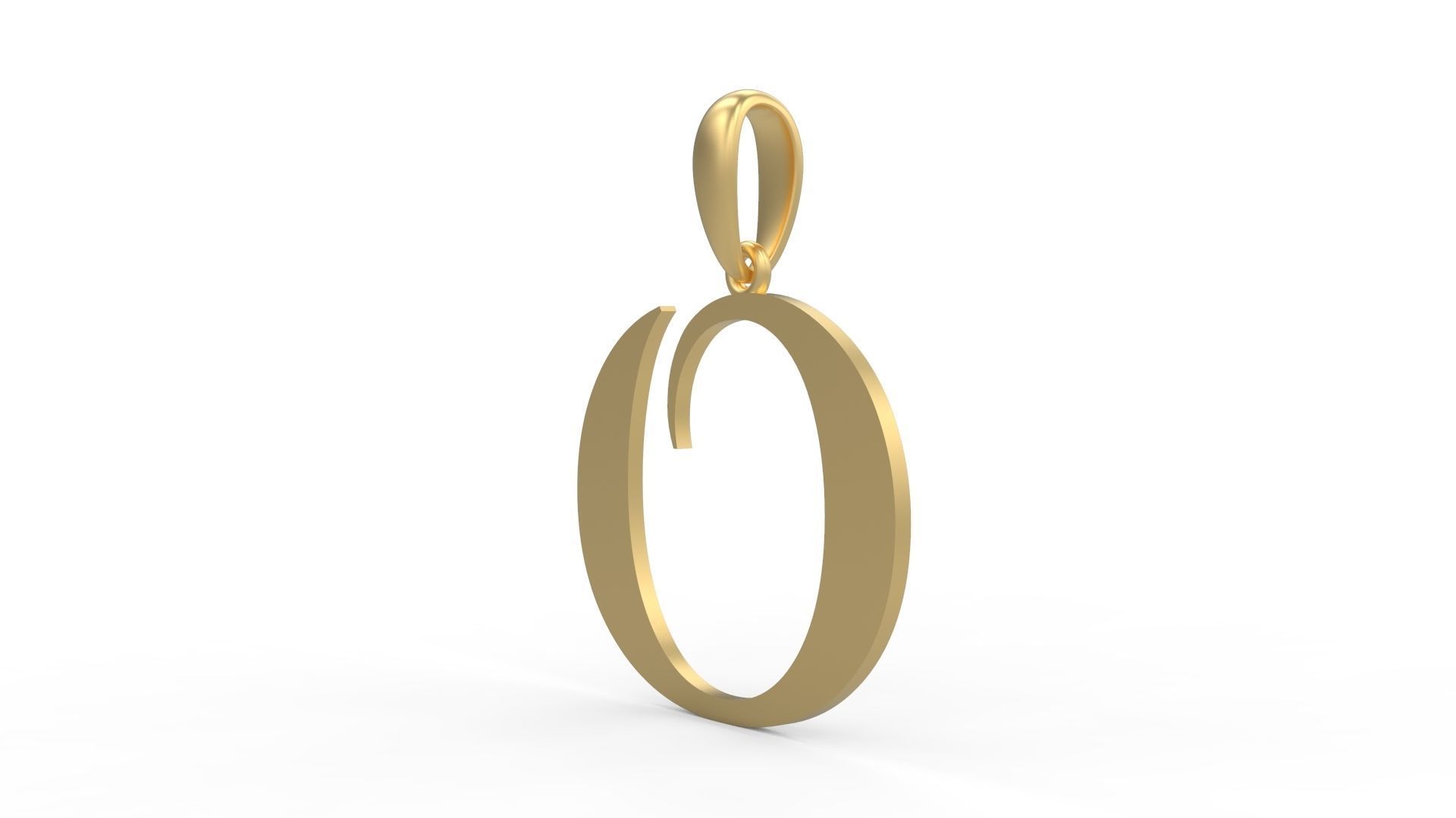 Initial Letters Pendant Cinzel Decorative O 3D print model_1