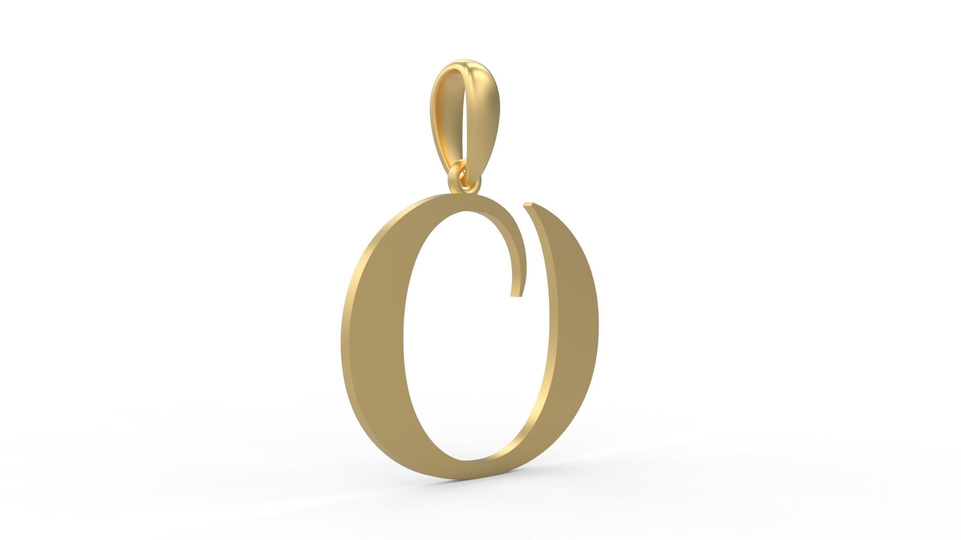 Initial Letters Pendant Cinzel Decorative O 3D print model_2
