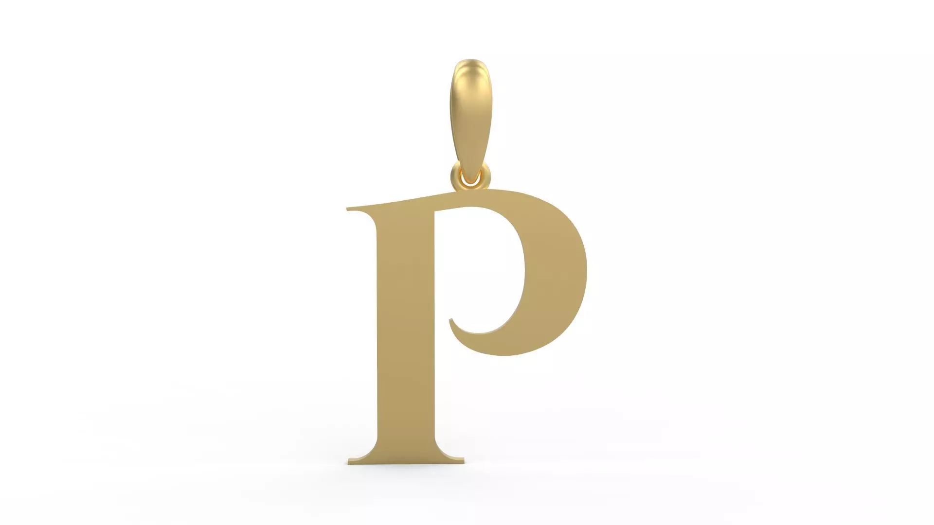 Initial Letters Pendant Cinzel Decorative P 3D print model_0