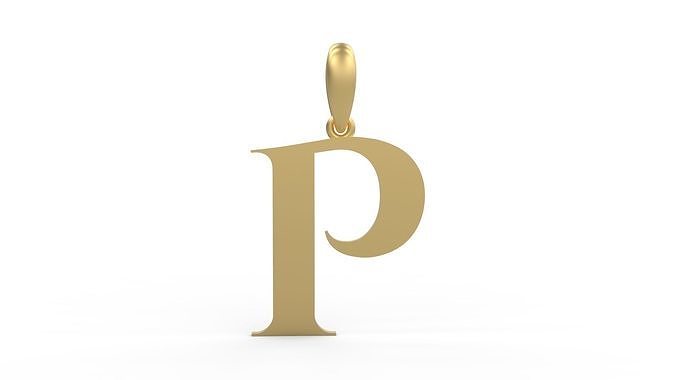 Initial Letters Pendant Cinzel Decorative P 3D print model