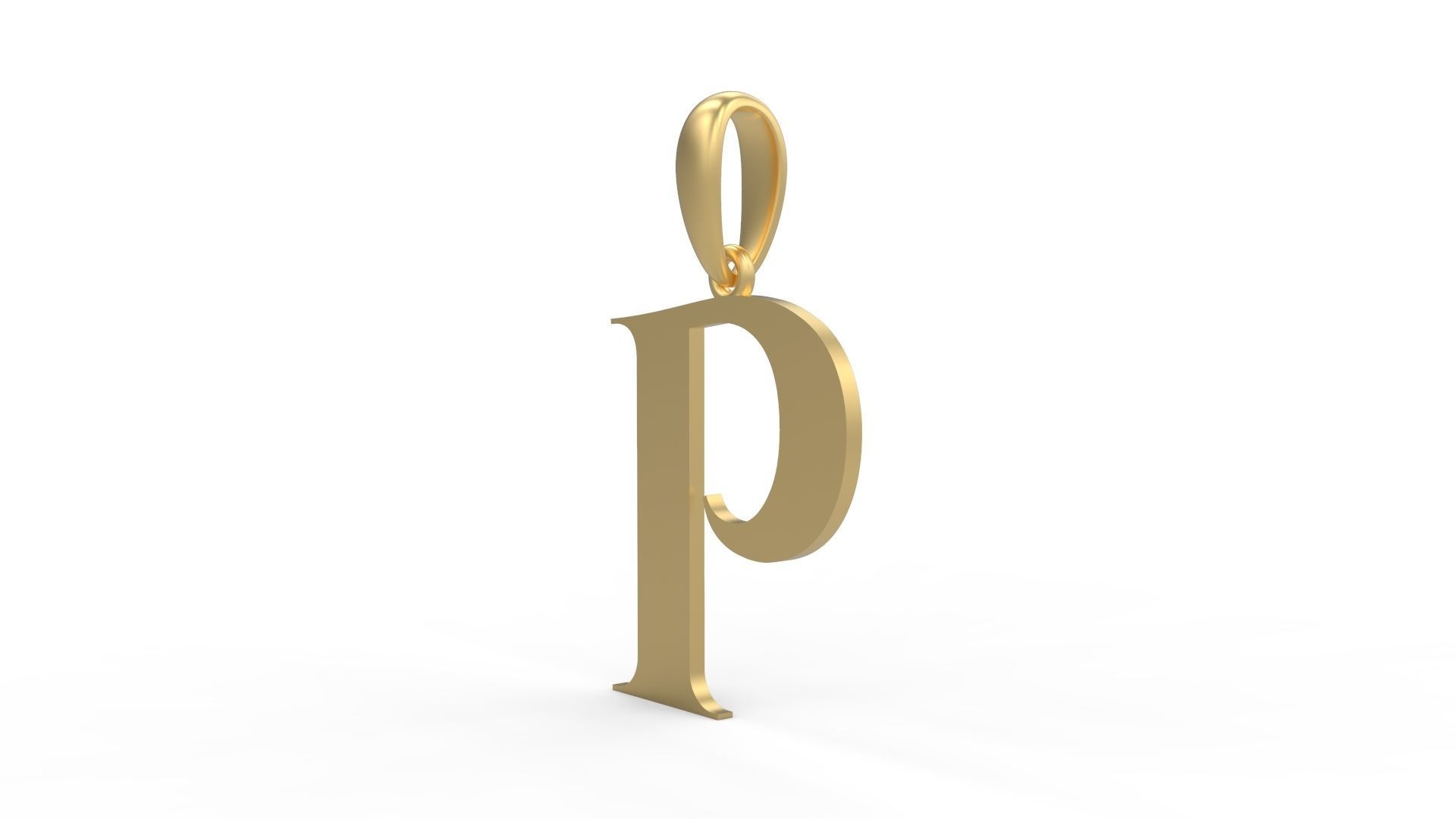 Initial Letters Pendant Cinzel Decorative P 3D print model_1