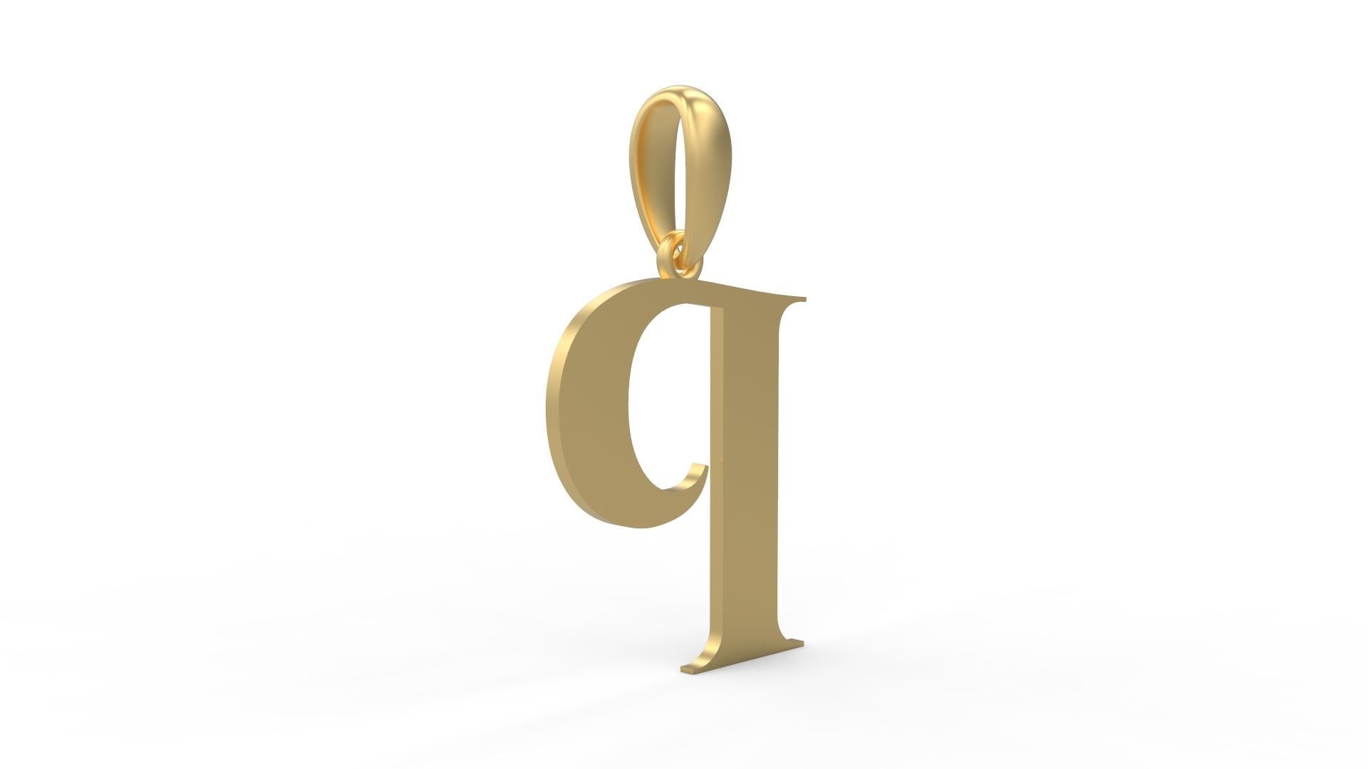 Initial Letters Pendant Cinzel Decorative P 3D print model_3