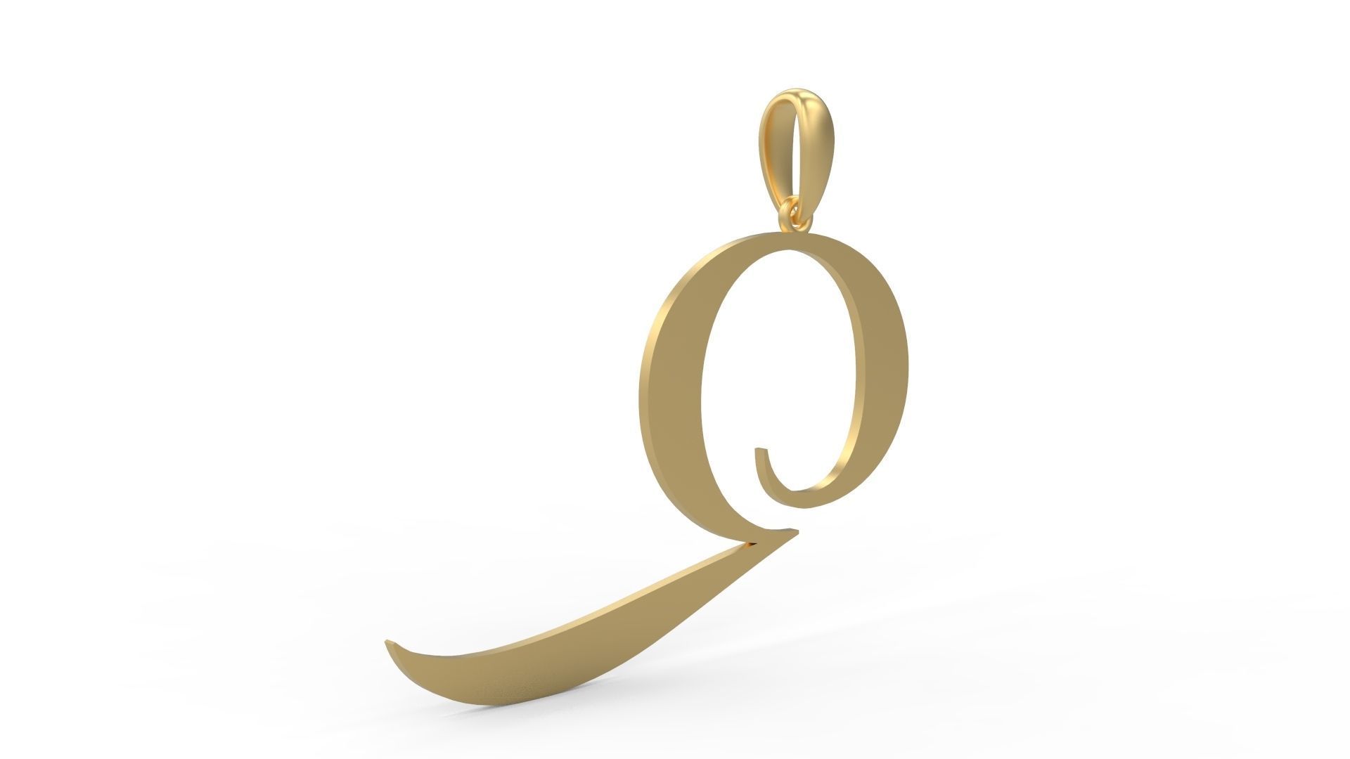 Initial Letters Pendant Cinzel Decorative Q 3D print model_3
