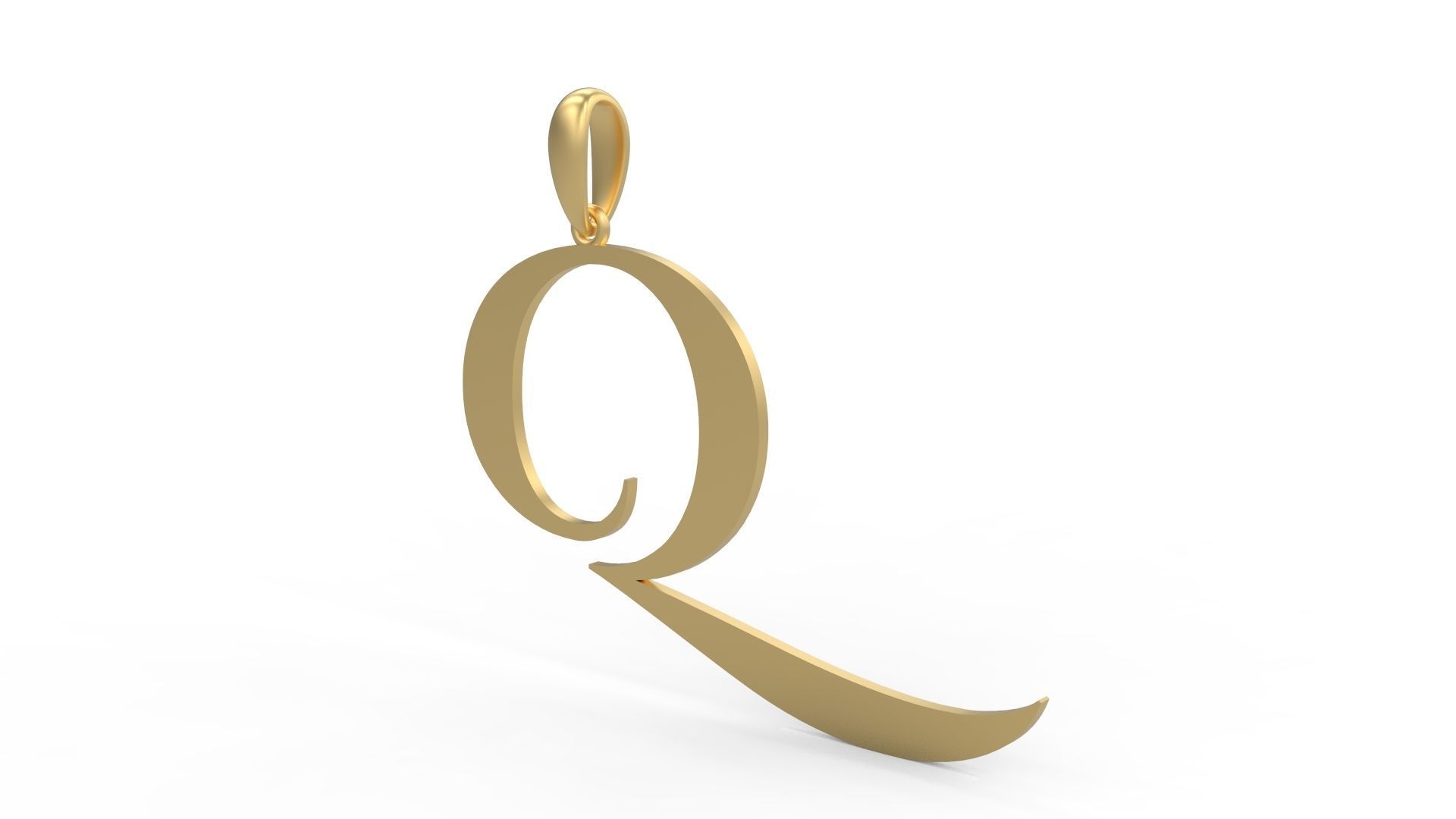 Initial Letters Pendant Cinzel Decorative Q 3D print model_1
