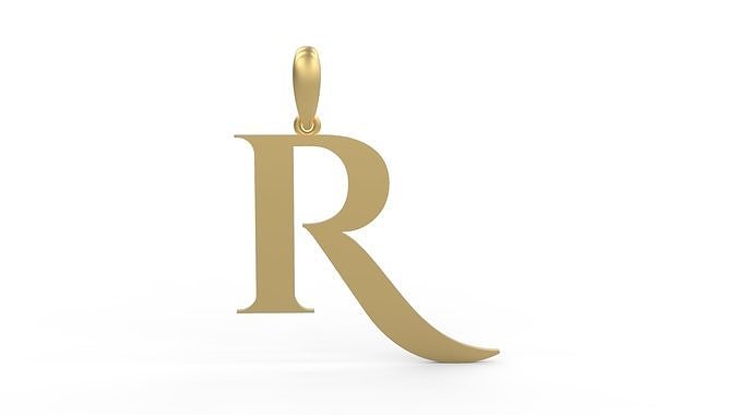 Initial Letters Pendant Cinzel Decorative R 3D print model
