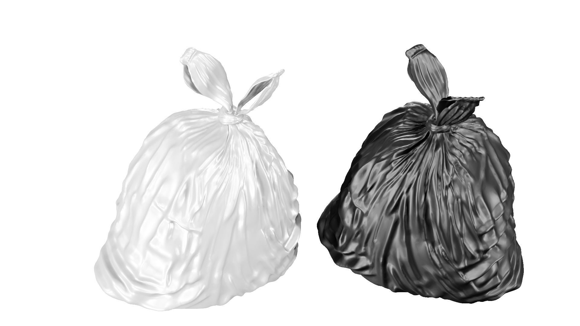 Garbage Bag Low-poly 3D model_5