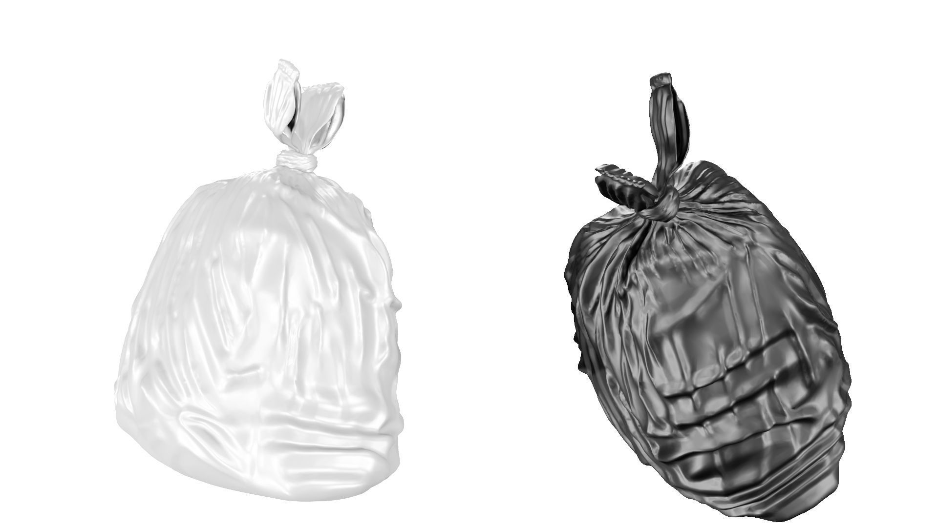 Garbage Bag Low-poly 3D model_3