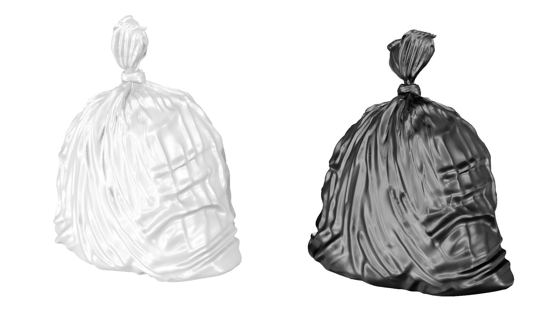 Garbage Bag Low-poly 3D model_6