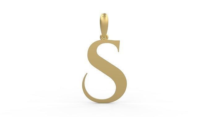 Initial Letters Pendant Cinzel Decorative S 3D print model