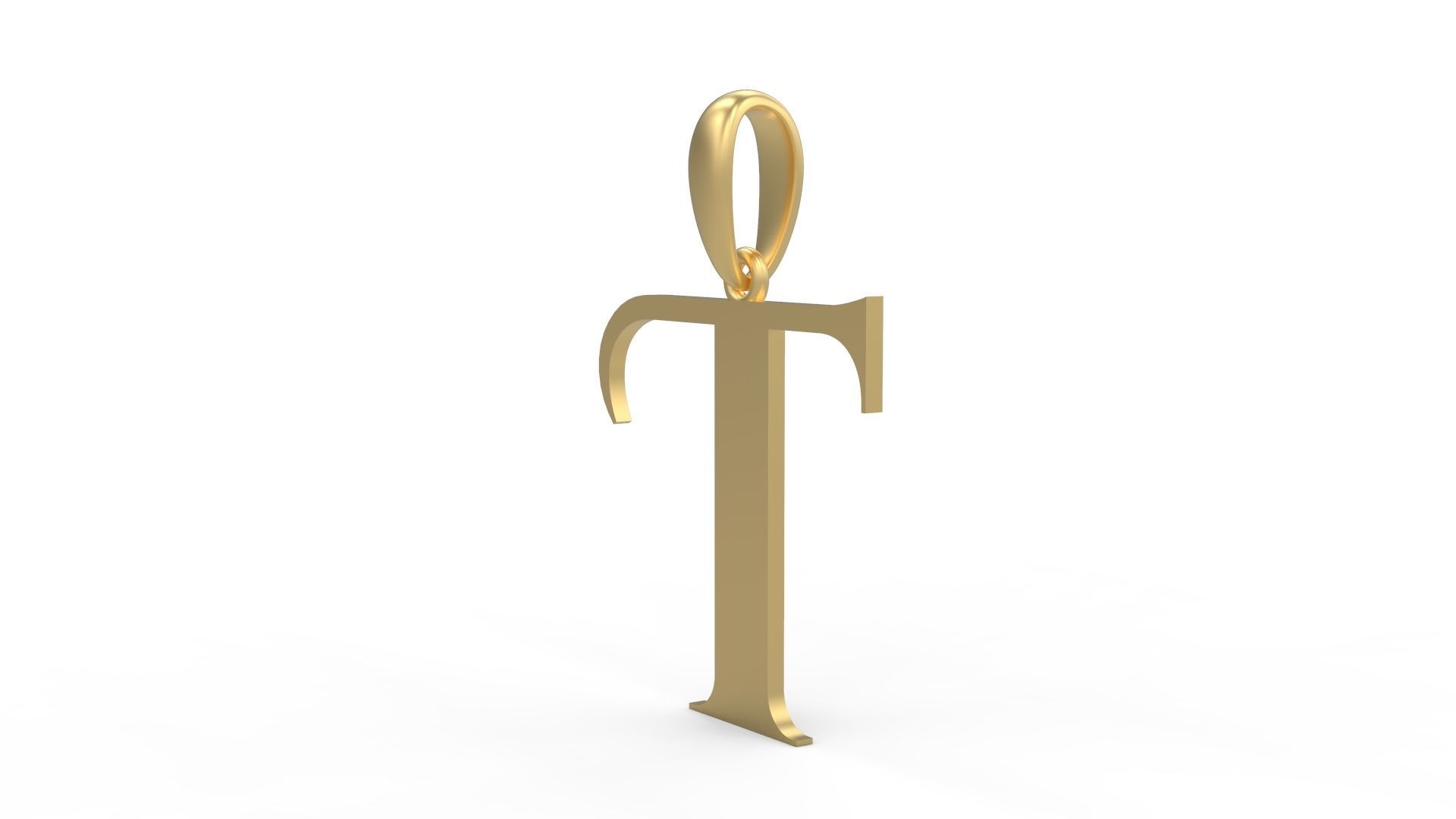 Initial Letters Pendant Cinzel Decorative T 3D print model_1