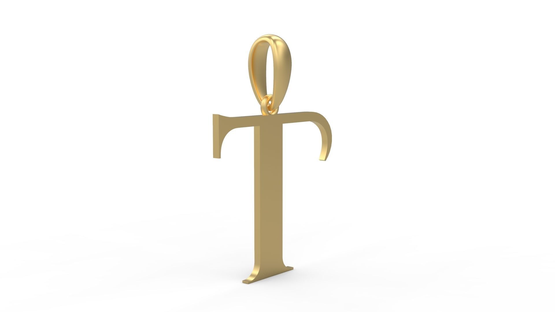 Initial Letters Pendant Cinzel Decorative T 3D print model_3