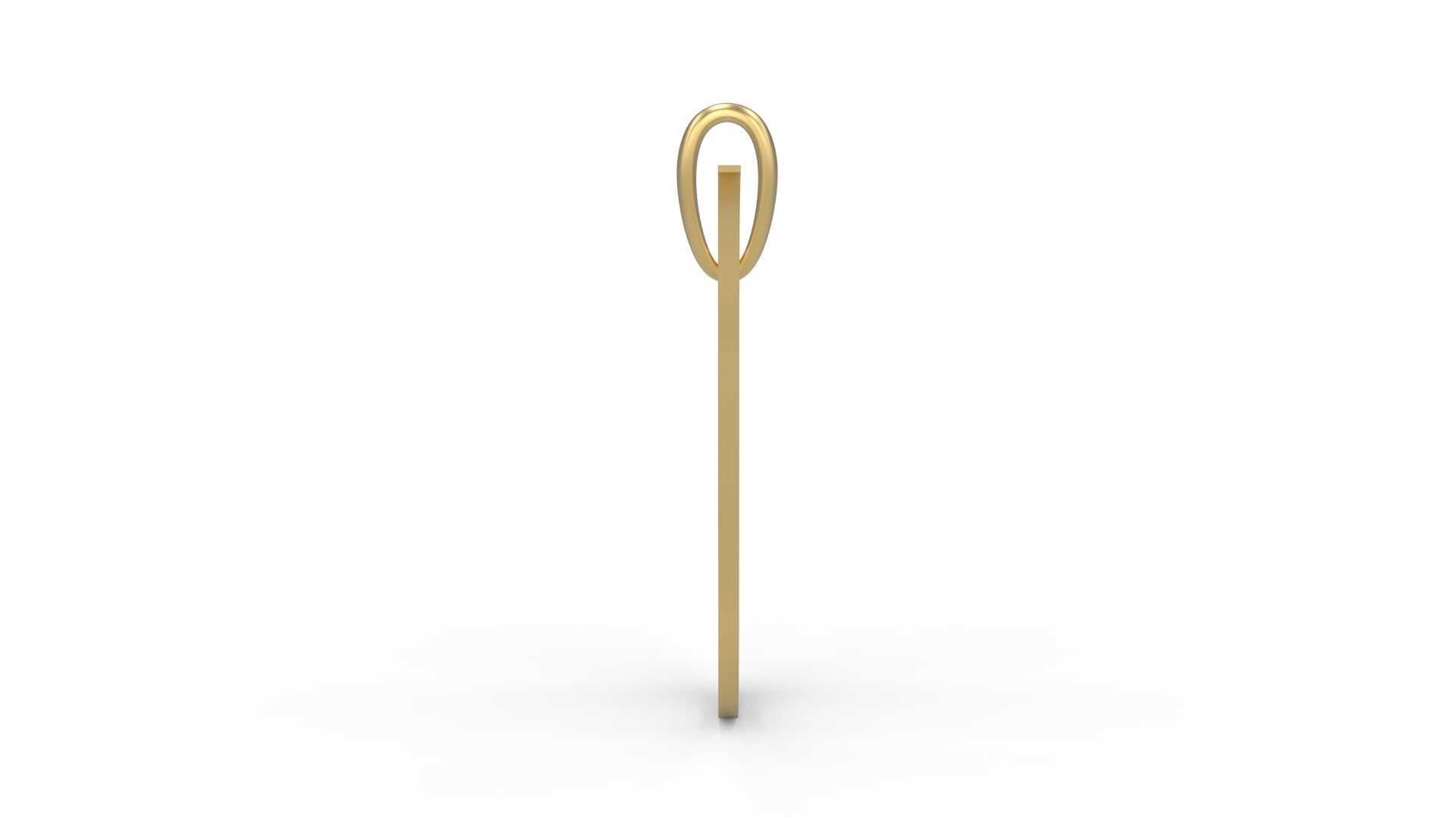 Initial Letters Pendant Cinzel Decorative U 3D print model_2