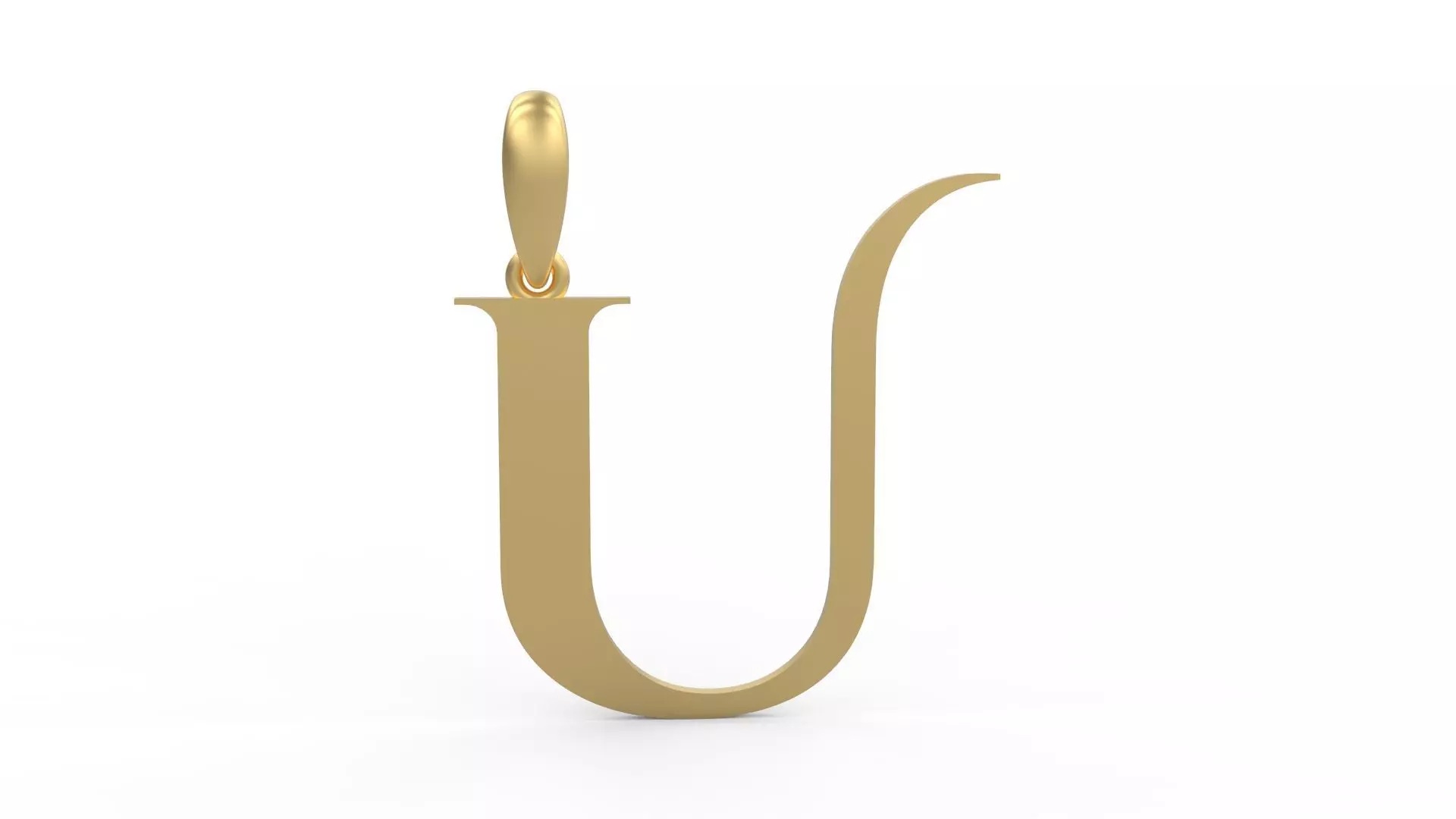 Initial Letters Pendant Cinzel Decorative U 3D print model_0