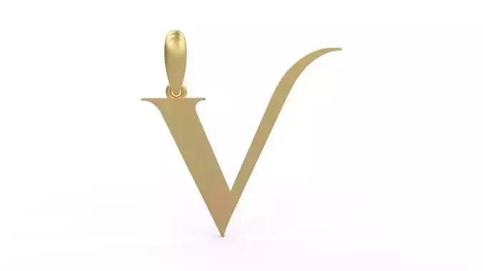 Initial Letters Pendant Cinzel Decorative V
