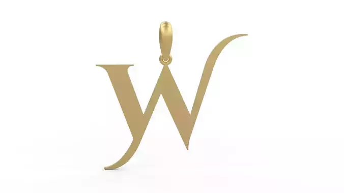 Initial Letters Pendant Cinzel Decorative W