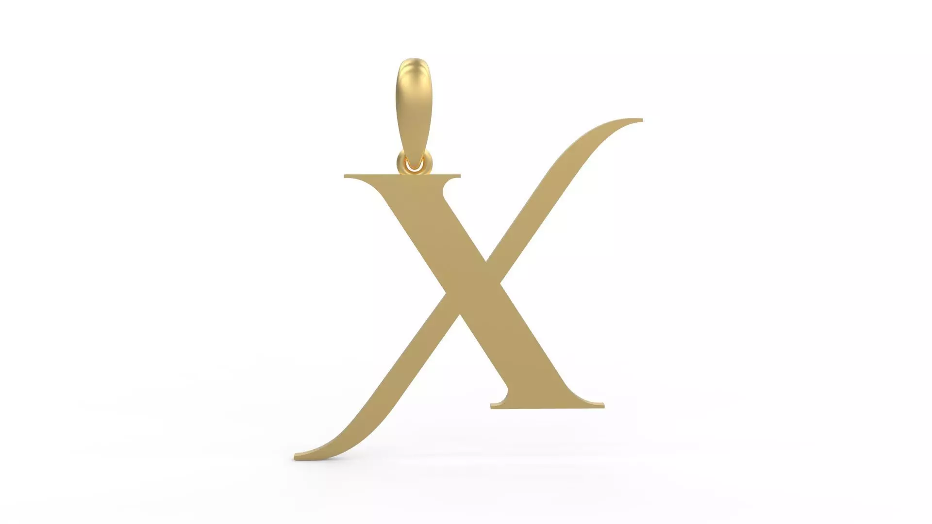 Initial Letters Pendant Cinzel Decorative X 3D print model_0