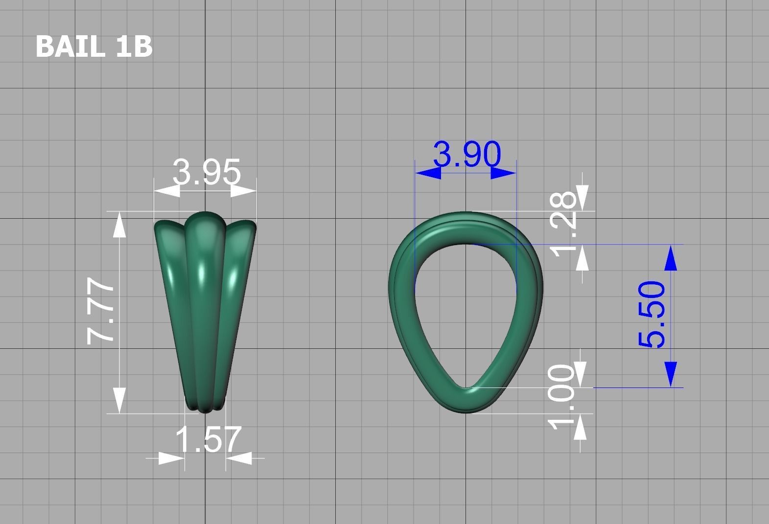 32 TAPERED BAILS PACKAGE for Pendants Necklaces  3D Model Collection_15