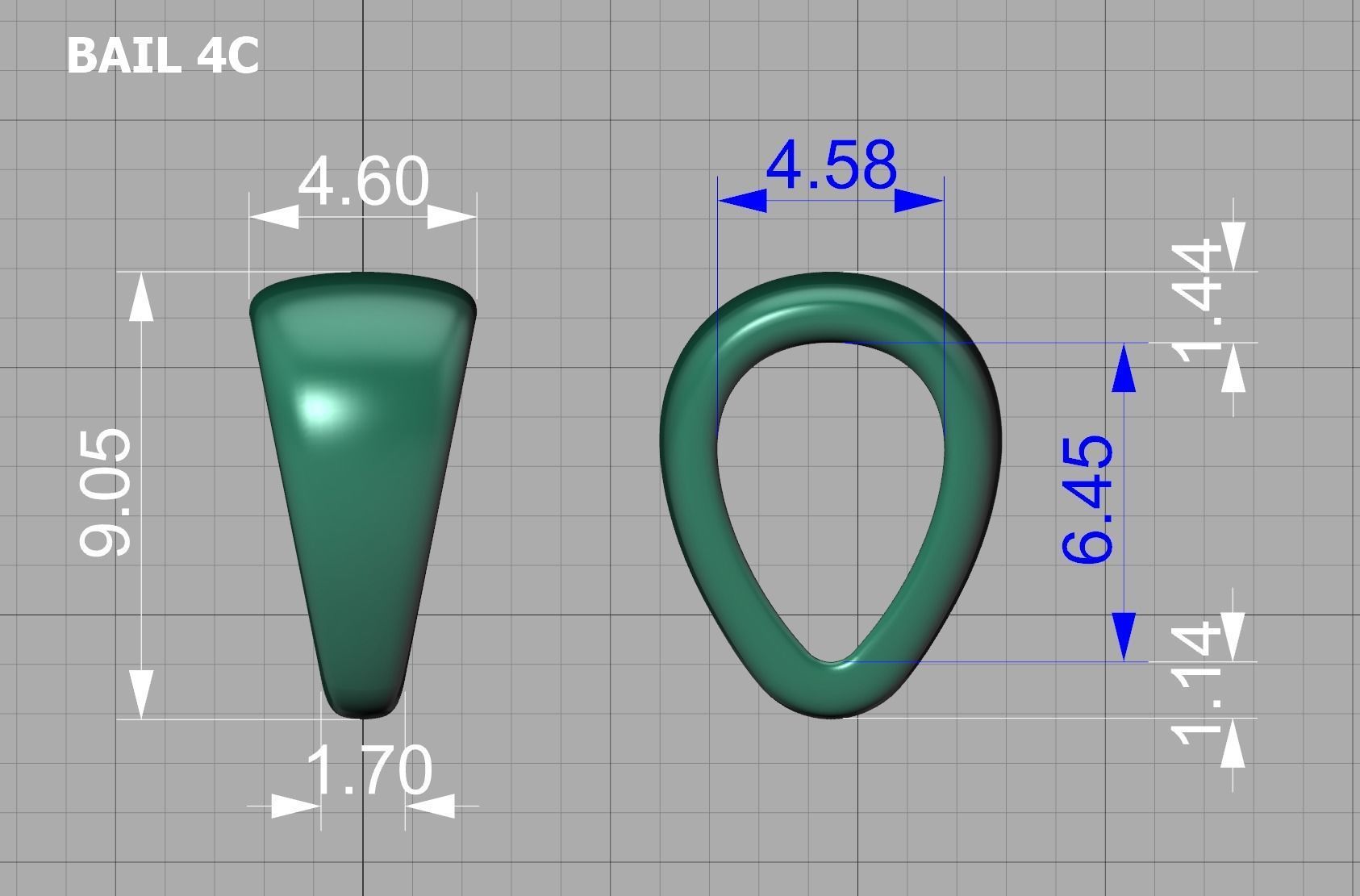 32 TAPERED BAILS PACKAGE for Pendants Necklaces  3D Model Collection_44