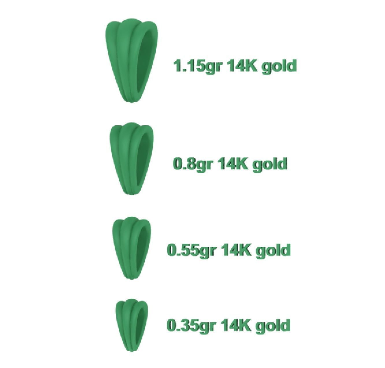 32 TAPERED BAILS PACKAGE for Pendants Necklaces  3D Model Collection_19