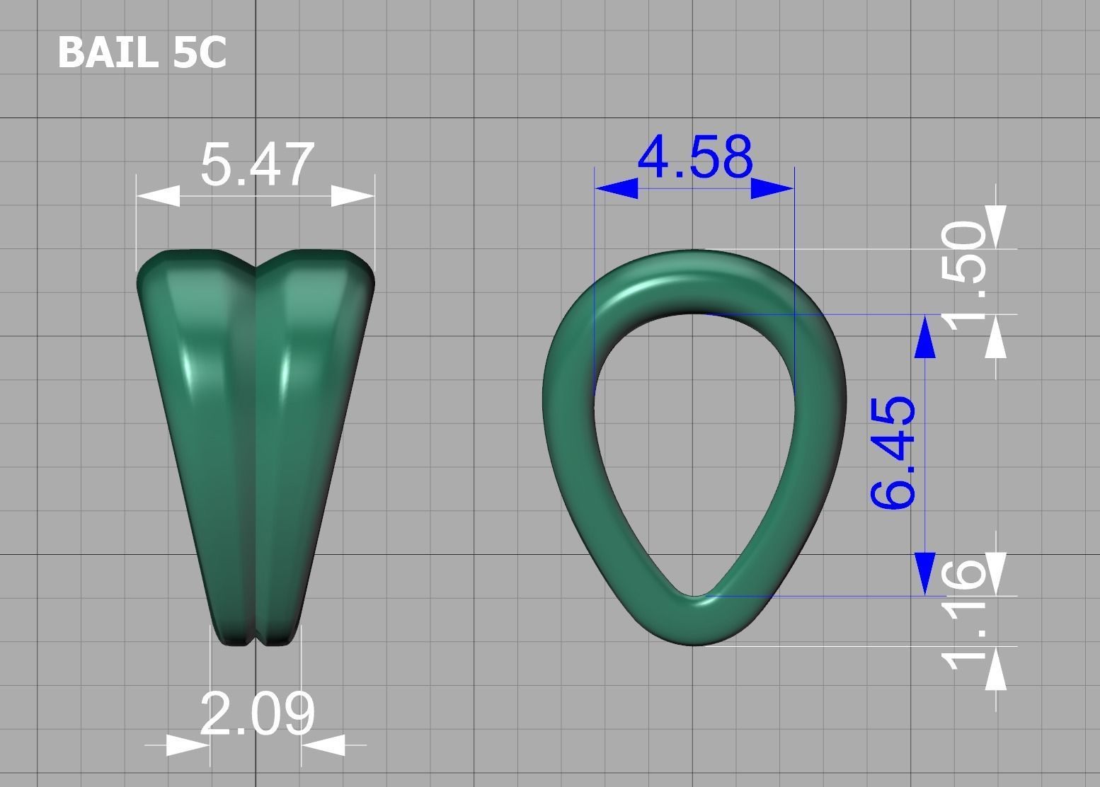 32 TAPERED BAILS PACKAGE for Pendants Necklaces  3D Model Collection_52