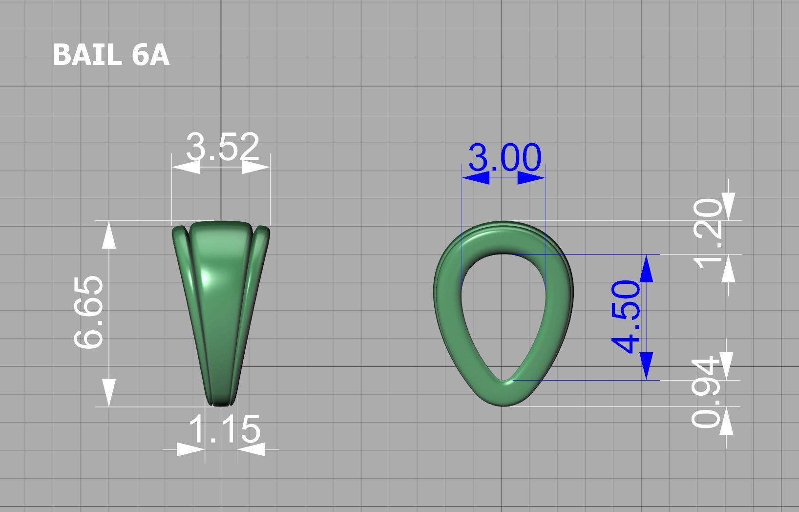 32 TAPERED BAILS PACKAGE for Pendants Necklaces  3D Model Collection_59