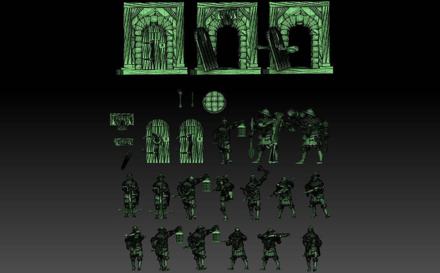 Night Watch Crossbowmen 3D print model_6
