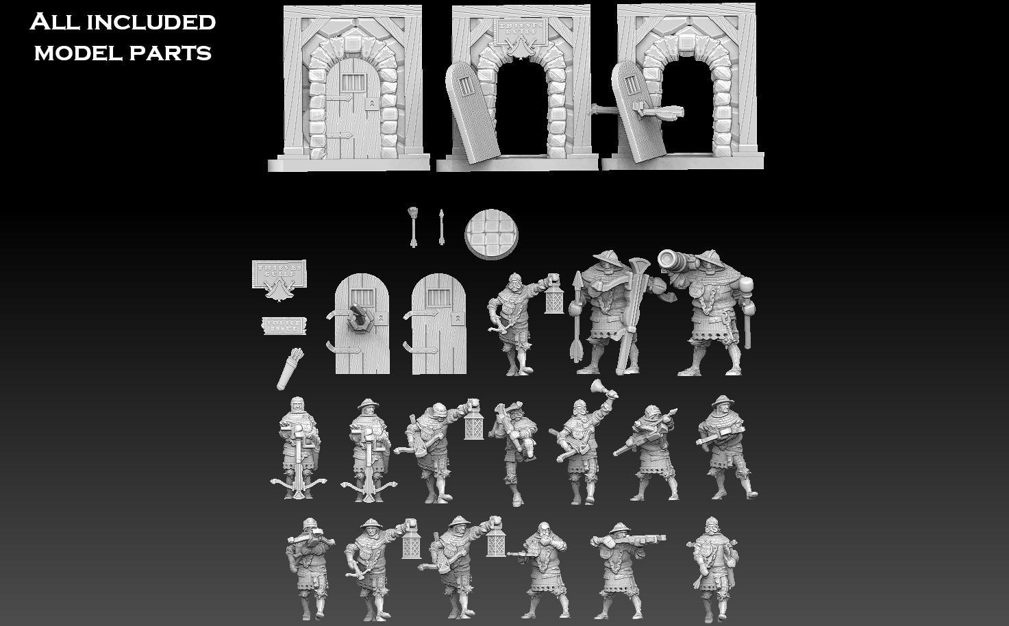Night Watch Crossbowmen 3D print model_2