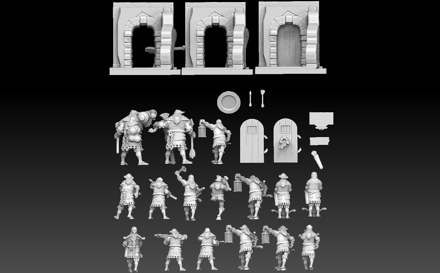 Night Watch Crossbowmen 3D print model_3
