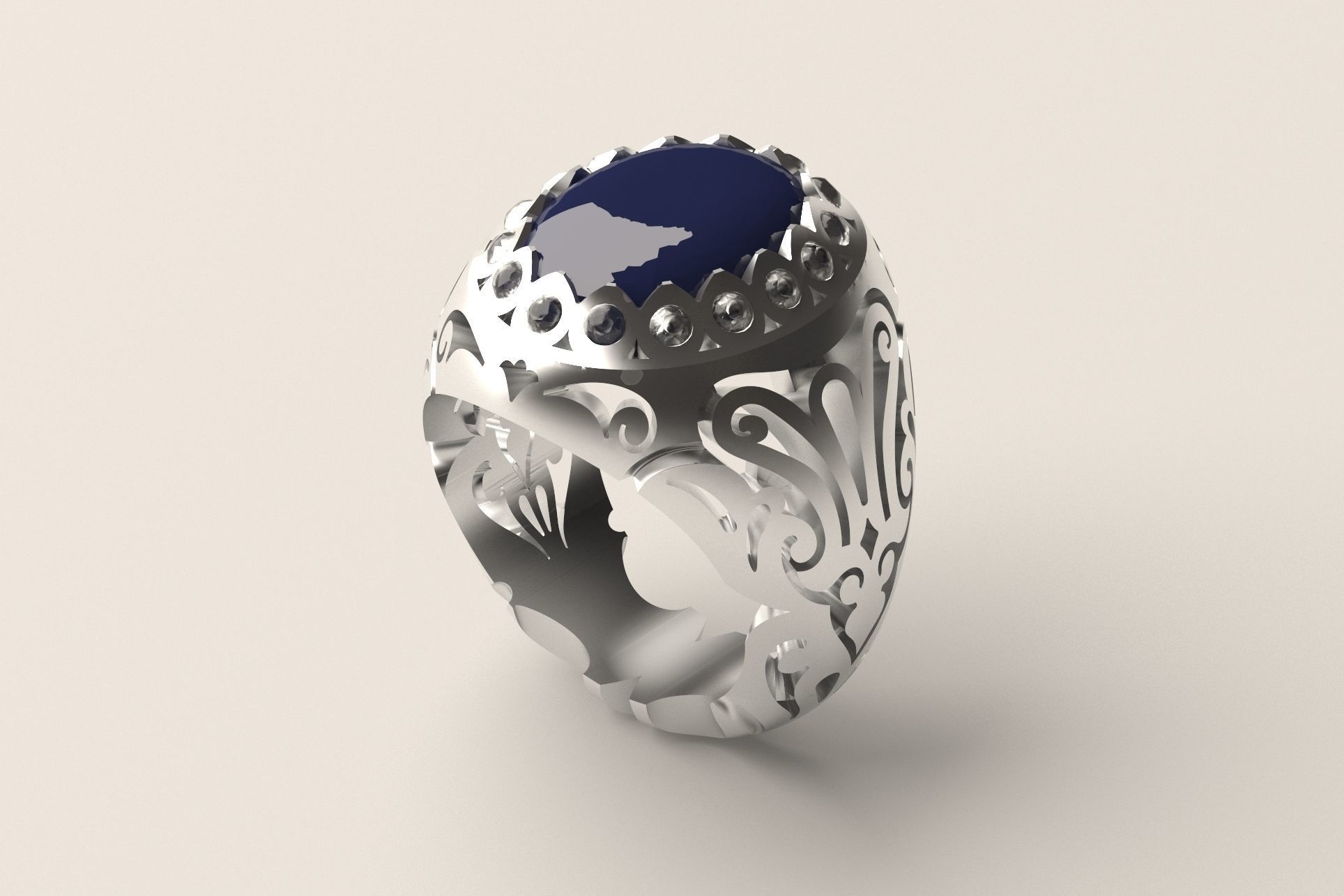 Ring R 52 3D print model_6