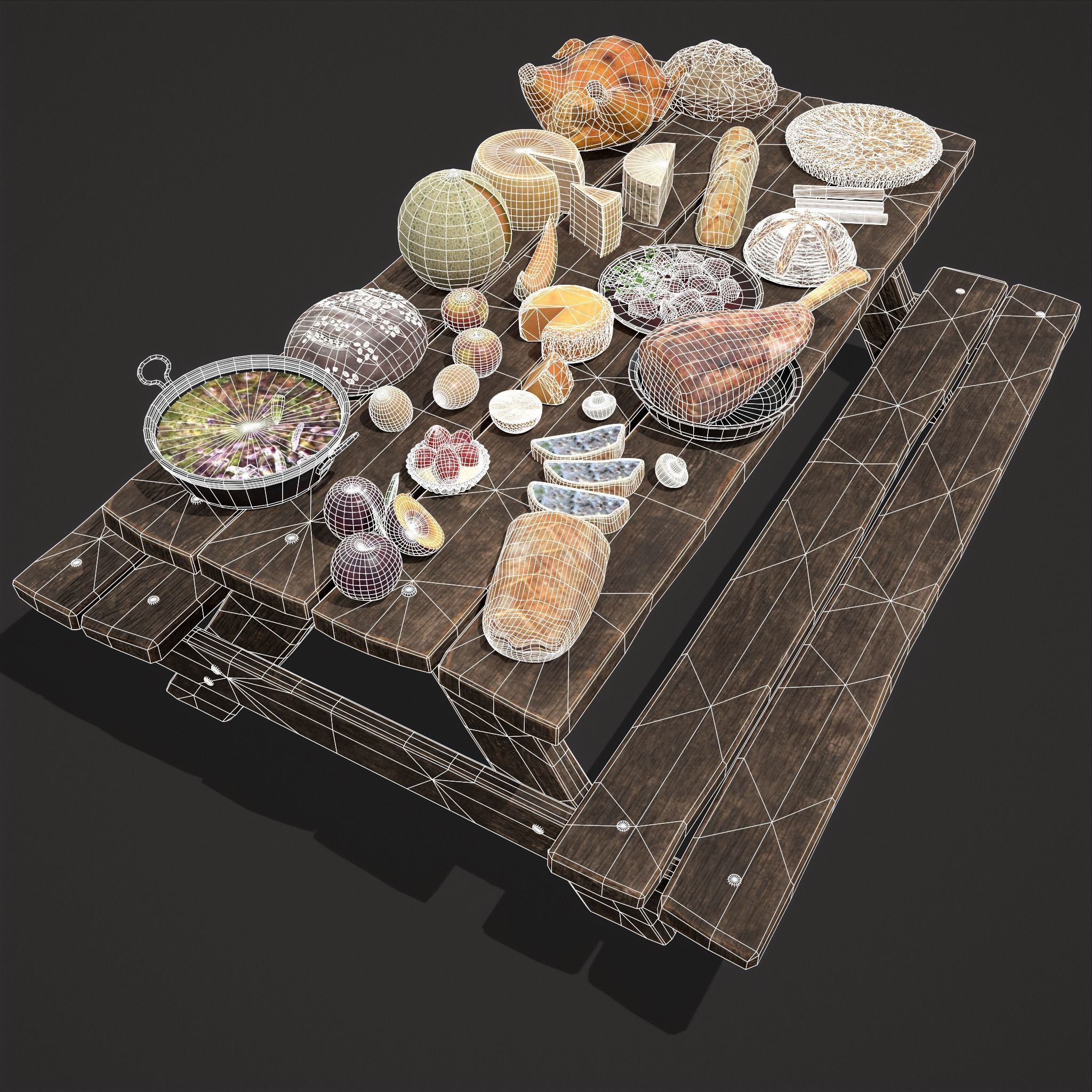 Medieval Picnic Version Two 3D Model Collection_33