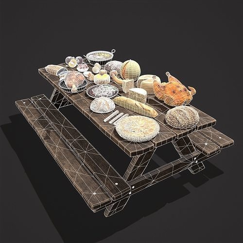 Medieval Picnic Version Two 3D Model Pack 2