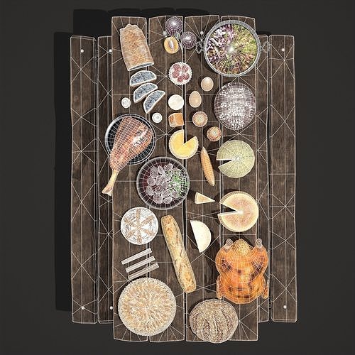 Medieval Picnic Version Two 3D Model Pack 4