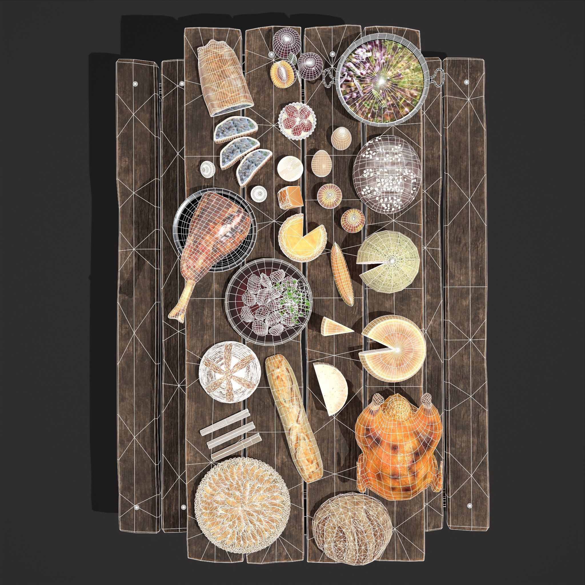 Medieval Picnic Version Two 3D Model Collection_12