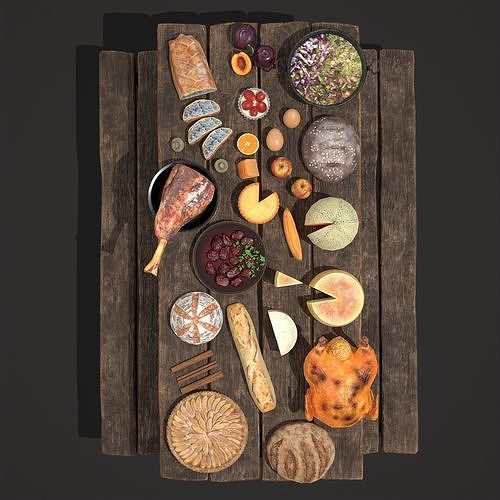 Medieval Picnic Version Two 3D Model Pack 3