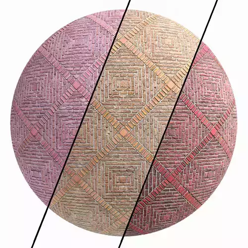 Tile Materials 27- Brick Tiles Pbr 4k Sbsar Texture