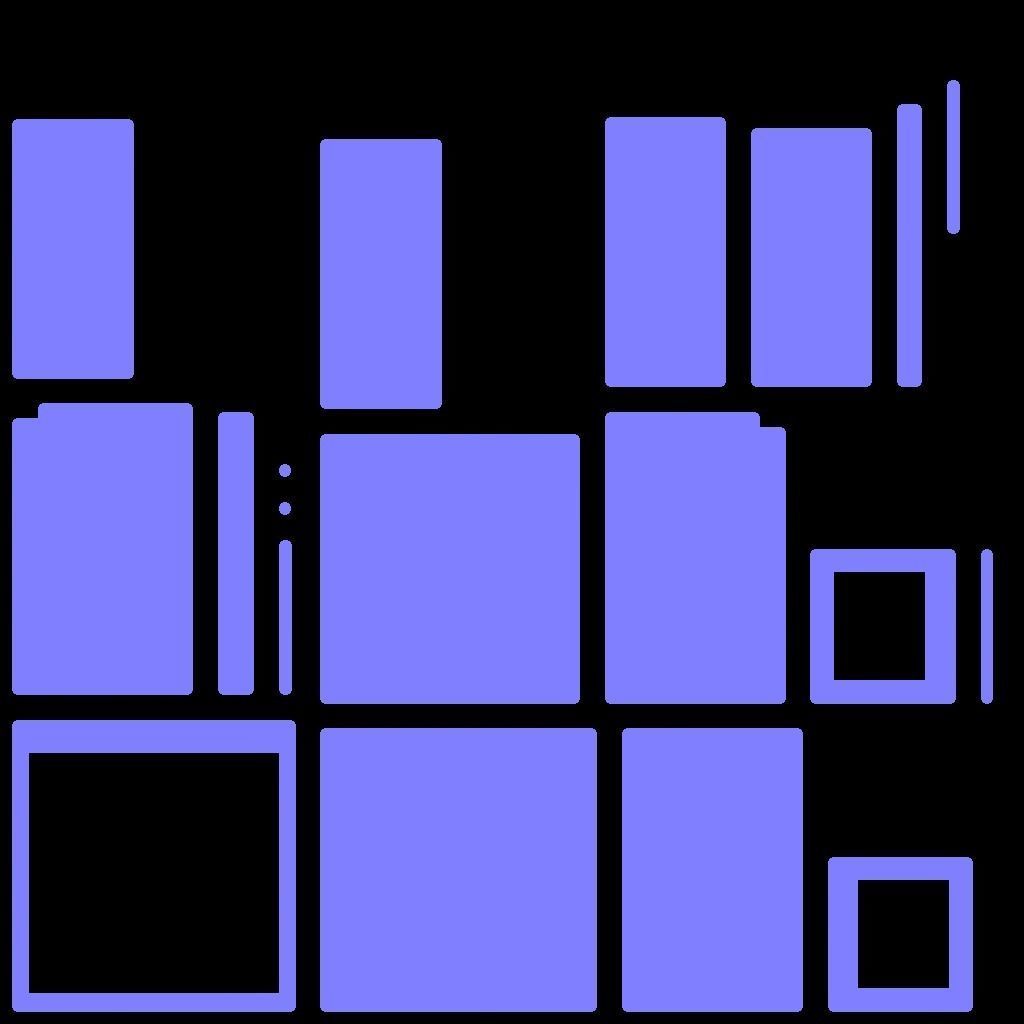 Bookcase 1 with marble shelves Low-poly 3D model_5