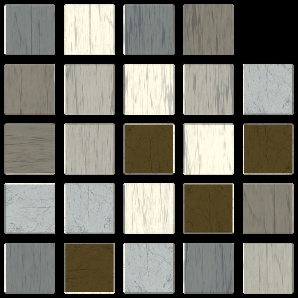 Bookcase 1 with marble shelves Low-poly 3D model_23