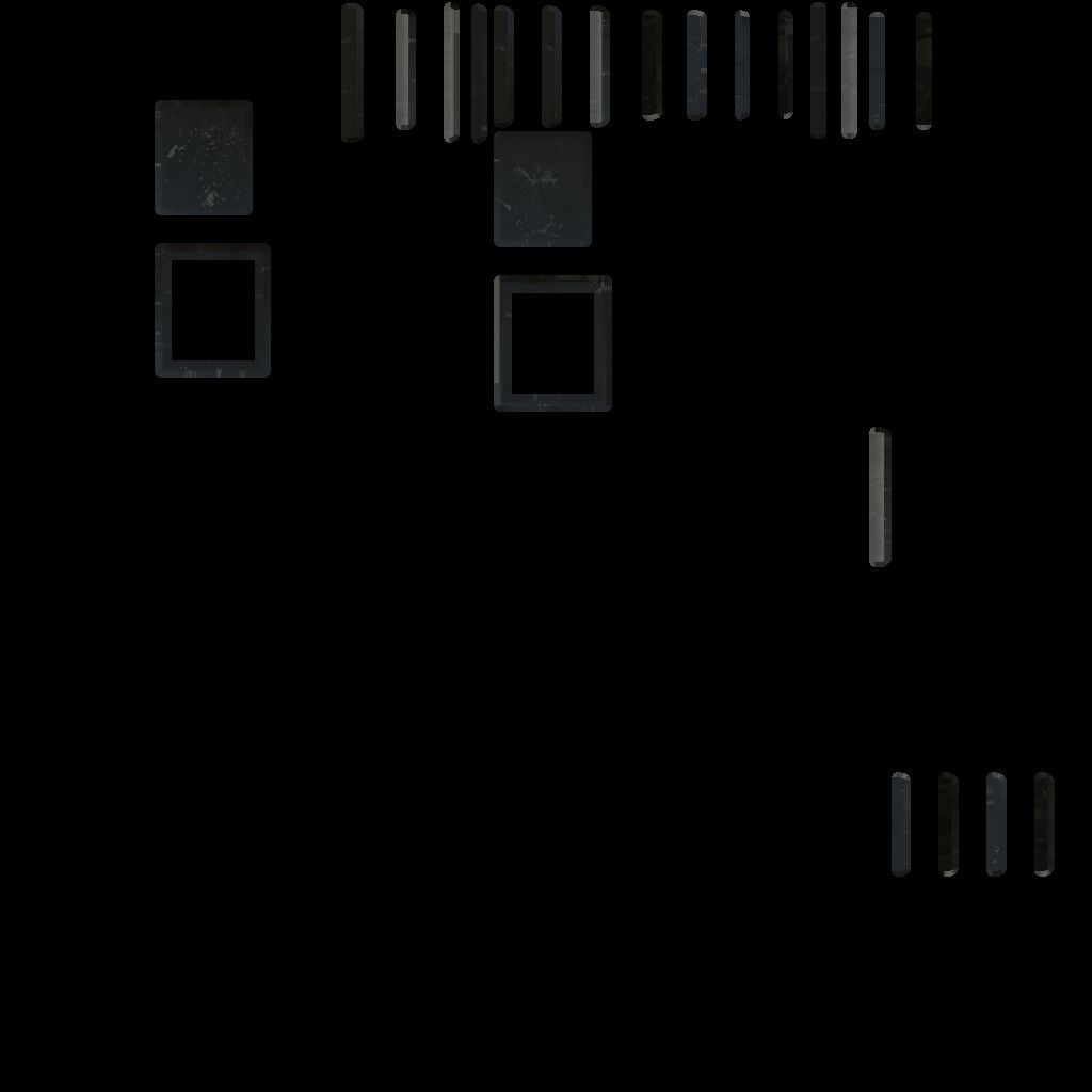 Bookcase 1 with marble shelves Low-poly 3D model_9