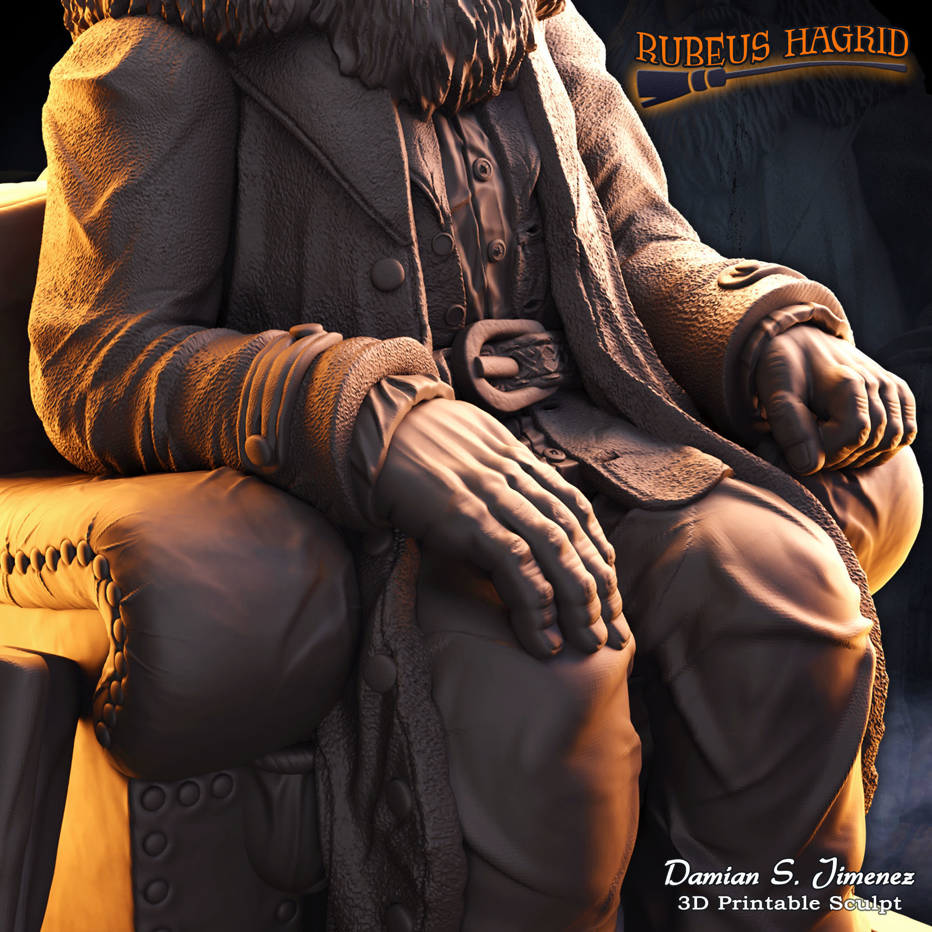 Rubeus Hagrid Harry Potter Diorama for 3D Print Hagrids Hut 3D print model_9