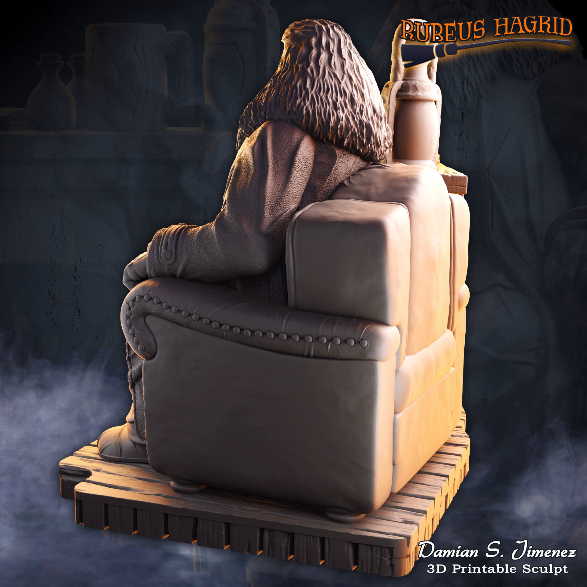 Rubeus Hagrid Harry Potter Diorama for 3D Print Hagrids Hut 3D print model_7