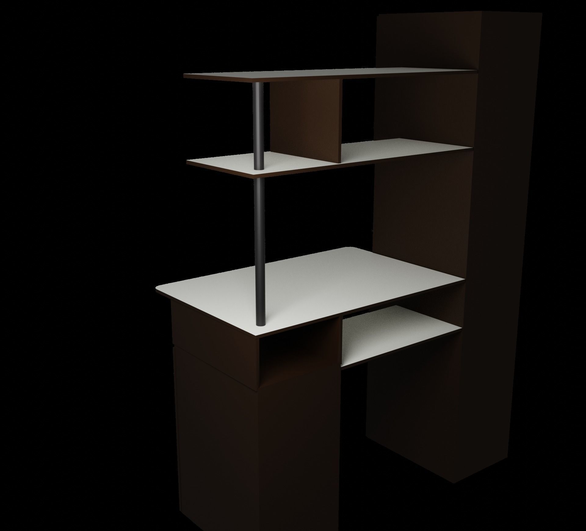 Wooden table low-poly game ready Low-poly 3D model_3