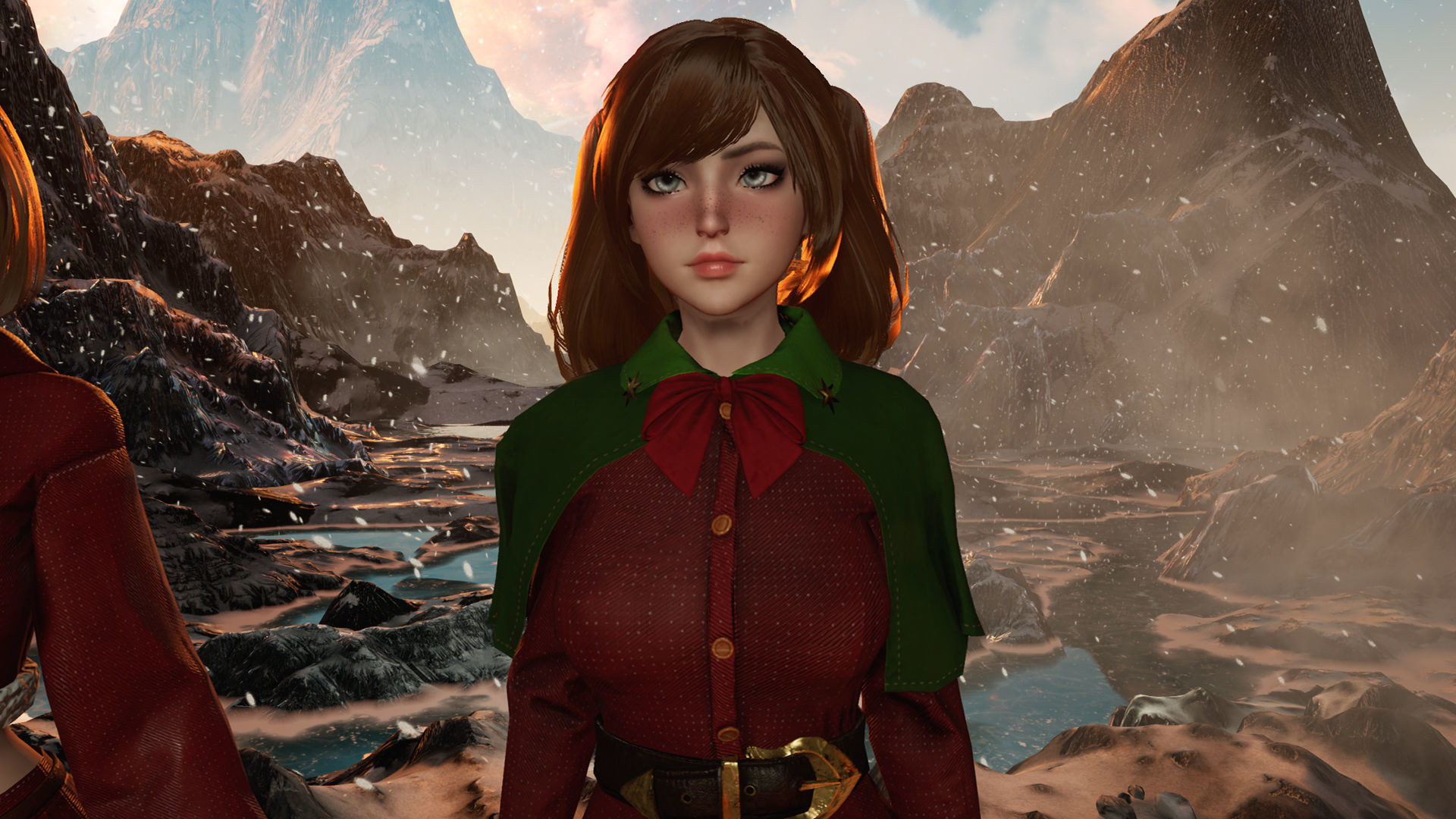 New Year Girls - Game Ready Low-poly 3D model_17